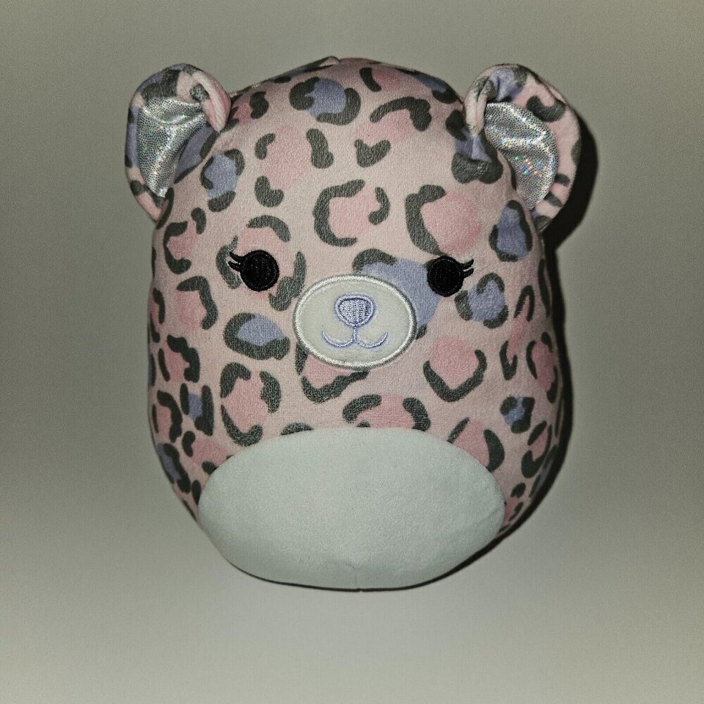 Squishmallows Dallas Leopard Plush 8" Kellytoy Stuffed Animal Toy Pink Purple